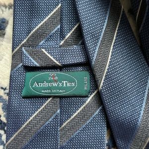 Andrew’s of Milano blue striped tie